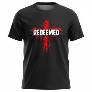 Gildan Black Tee with Red Graphic